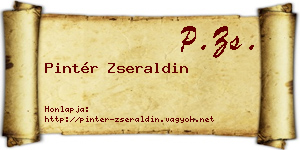 Pintér Zseraldin névjegykártya