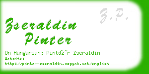 zseraldin pinter business card